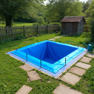 Вкладыш из армированной пвх для садовых бассейнов